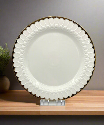 10" PLATE-GOLD RIM-ROUND