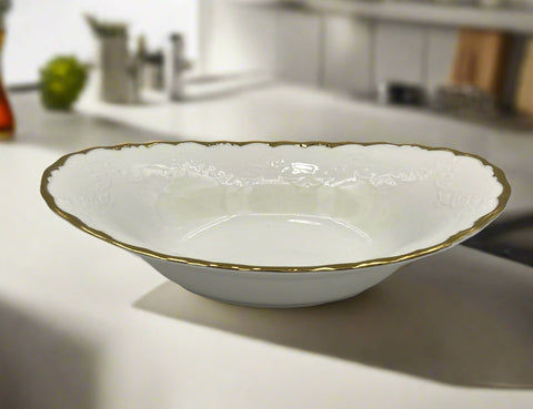 9"x6" BOWL-GOLD DESIGN-OVAL