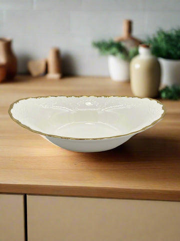 11" x7" BOWL-GOLD DESIGN-OVAL