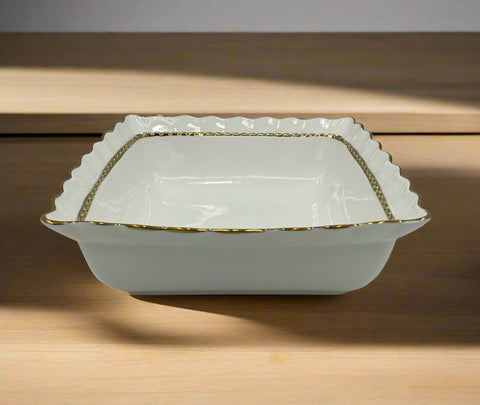 10.5"x4.25" BOWL-GOLD DESIGN-ROUND