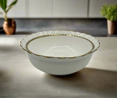 9.25"x3.75" BOWL-GOLD DESIGN-ROUND - 24/CS
