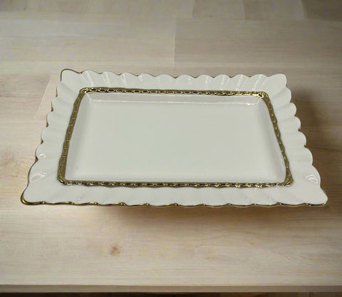 10"x6.5" PLATTER-GOLD DESIGN