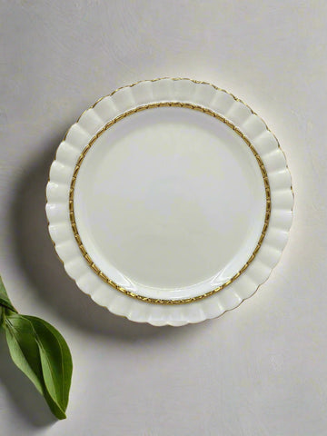 11" PLATTER-GOLD DESIGN-ROUND