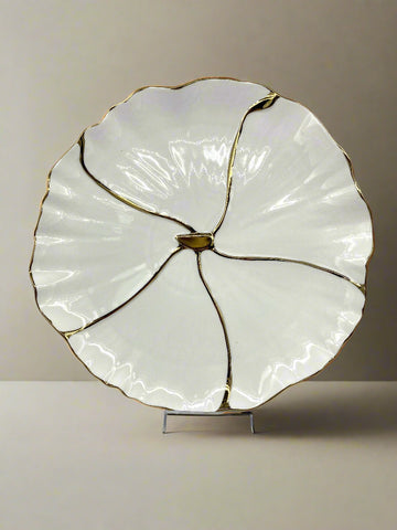 12" PLATTER-GOLD DESIGN-ROUND