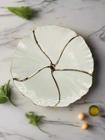 13.5" PLATTER-GOLD DESIGN-ROUND