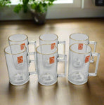 6 PC BEER MUG-GOLD RIM