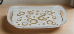 11.5"x7.5" TRAY W/GOLD DESIGN