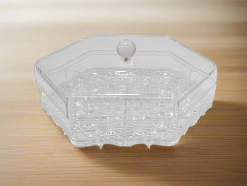 10" - 3 SECTION ACRYLIC DISH-HEXAGON