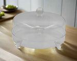 9.5"ACRYLIC DISH W/LID-ROUND