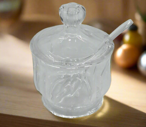SUGAR/SPICE JAR W/SPOON