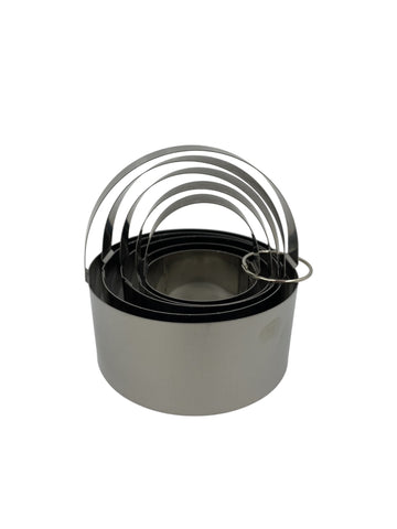 5 PC S/S COOKIE CUTTER SET -3.5",3", 2.5", 2.25", 1.75"