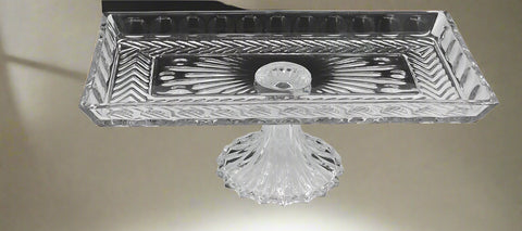 13"x7.25"x5" FOOTED GLASS PLATTER