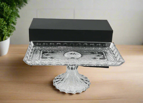 11"x5.5"x4.75" FOOTED GLASS PLATTER