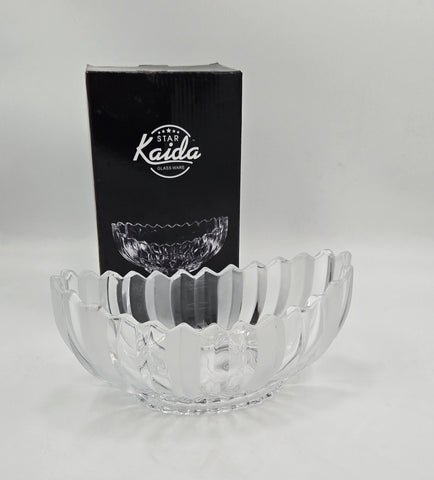 11"x5.5"x5" OVAL GLASS BOWL