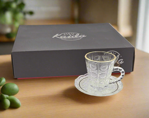 6 PC TEA CUP W/SAUCER SET