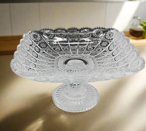 11.5"x6.5" GLASS FOOTED BOWL