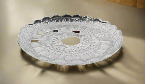 11.75"GLASS FOOTED PLATE-ROUND