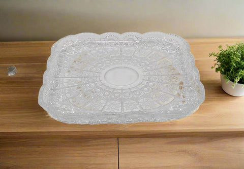 10.5" GLASS SQUARE PLATTER