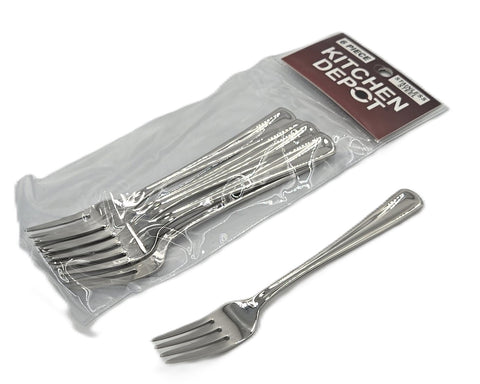 6 PC DESSERT FORK-SILVER