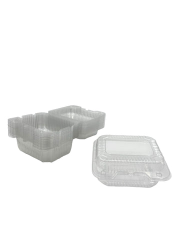 6.5"x5.25"x2"  CLEAR CONTAINER W/LID-RECTANGLE-20CT