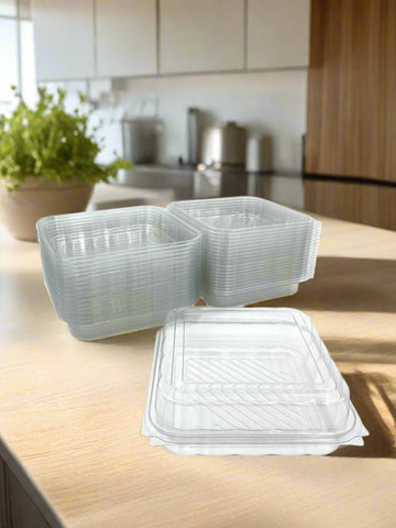 8.75" x2" CLEAR CONTAINER W/LID-SQUARE -20CT