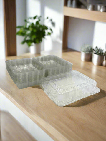 6.5"x8.5"x1.5"CLEAR CONTAINER W/LID-20CT