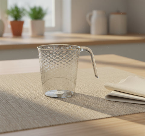 PLASTIC ACRYLIC CUP-GOLD RIM