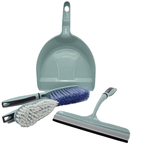 DUSTPAN W/BROOM & BRUSH SET