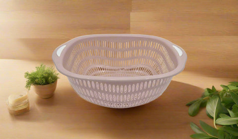 12"x5.5" PLASTIC COLANDER-SQUARE