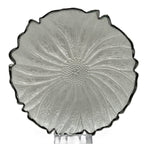 10" GLASS PLATE-FLOWER DESIGN