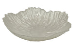12" GLASS BOWL-FLOWER DESIGN