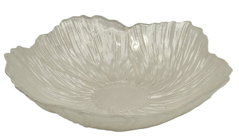 10" GLASS BOWL-FLOWER DESIGN