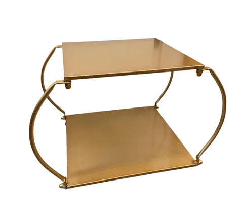 12"- 2 TIER STAND-GOLD