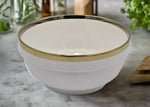 7"x4" BOWL W/GOLD RIM