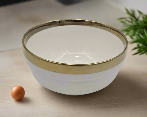 4.5"x3.75" BOWL W/GOLD RIM