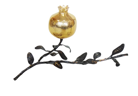 12"x6" CANDLE HOLDER-POMEGRANATE DESIGN
