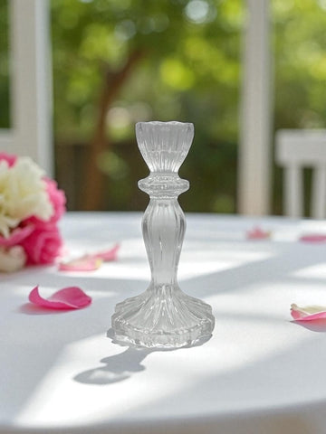 6.25" GLASS CANDLE HOLDER