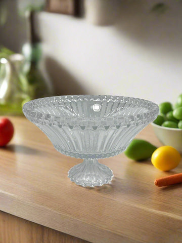 12"x8" FOOTED GLASS BOWL