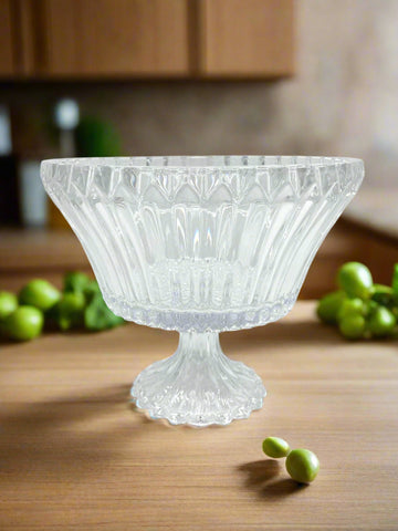 9.75"x8.5" FOOTED GLASS BOWL