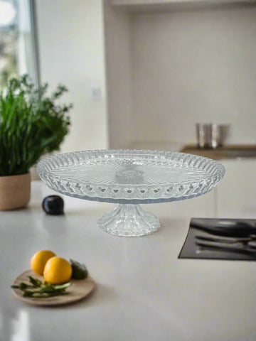12.5"x5" FOOTED GLASS PLATTER