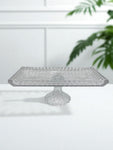 13.5"x7"x5" FOOTED GLASS PLATTER-RECTANGLE