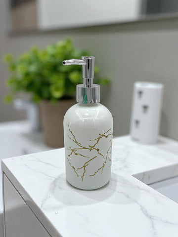GLASS SOAP DISPENSER-MARBLE