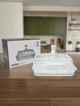 6.25"x4" GLASS BUTTER DISH