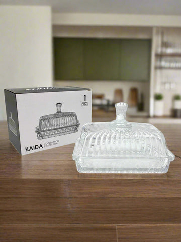 6.25"x4" GLASS BUTTER DISH