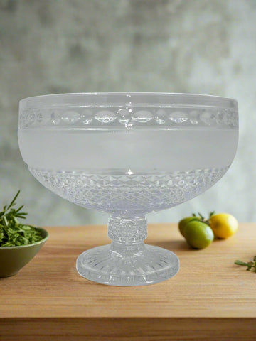 8"x6.5" GLASS FOOTED BOWL