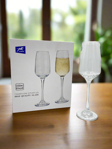 230ML- 6 PC CHAMPAGNE GLASS