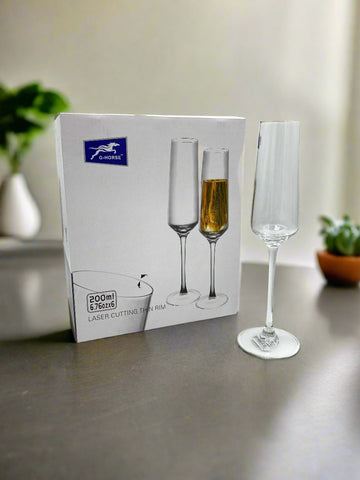 6 PC CHAMPAGNE GLASS-200ML