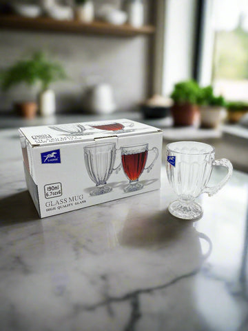 6PC GLASS TEA CUP-190ML