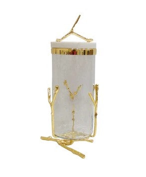 4"x10" CANISTER-GOLD DESIGN-LARGE