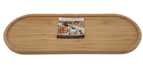 17.5"x6.25" BAMBOO OVAL PLATE - Kitchen Depot